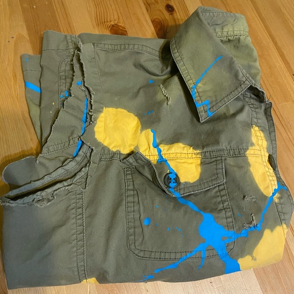 Safari vest stabbed painted thrashed bleached - Picture 7 of 7